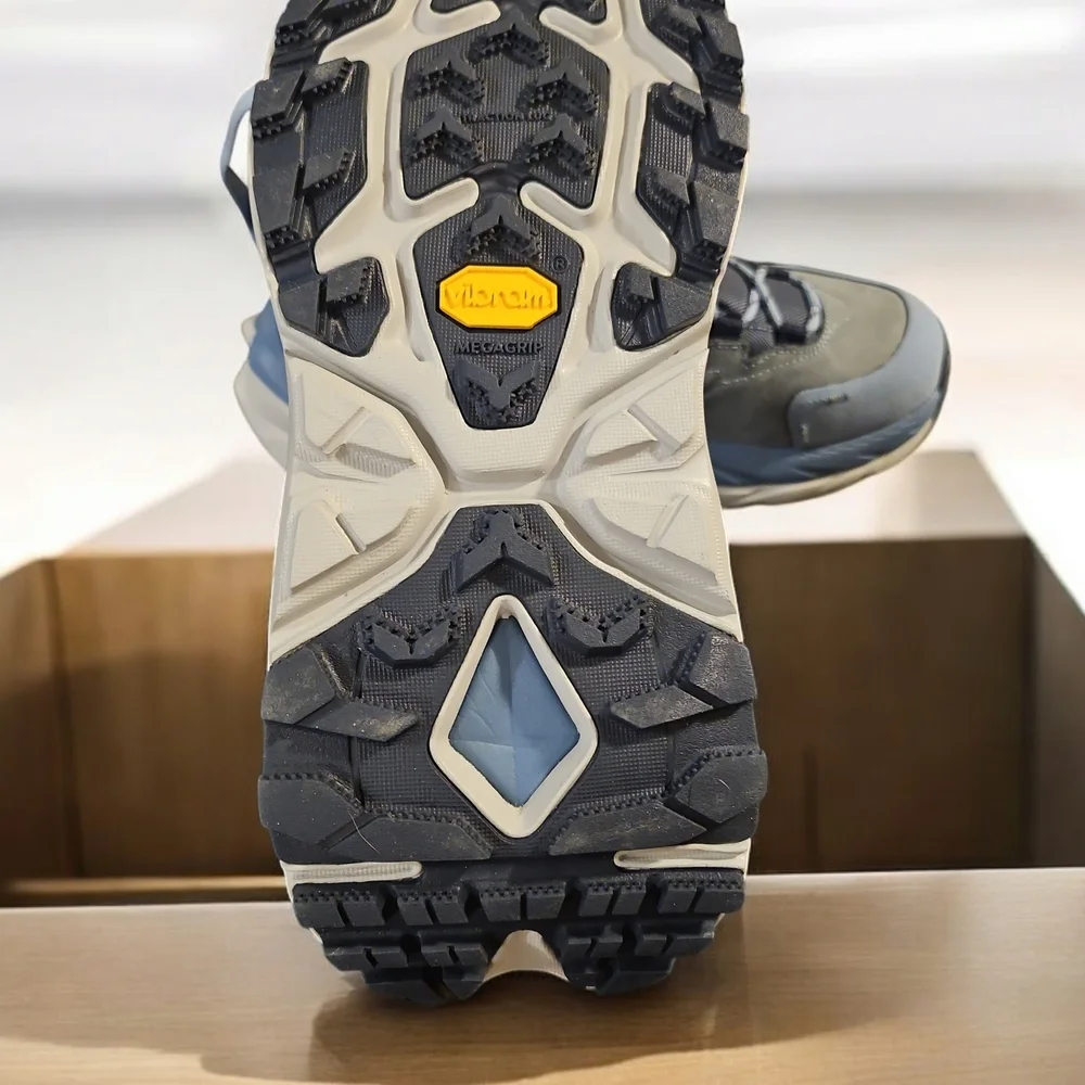 HOKA Kaha 2 GTX Gray/Blue Waterproof Hiking Boots - Picture 4 of 9